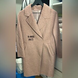Women's Pink Wool Blend Coat